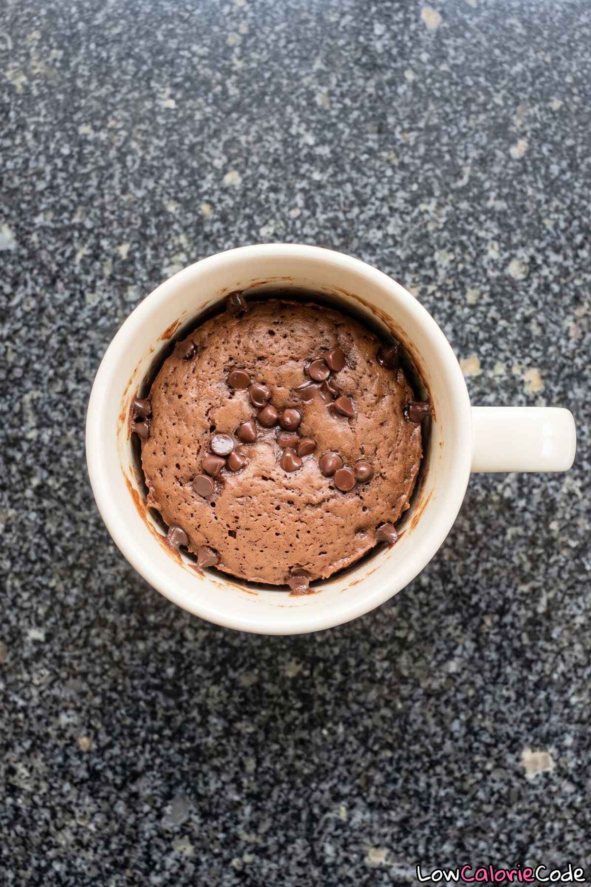 Single portion light chocolate brownie