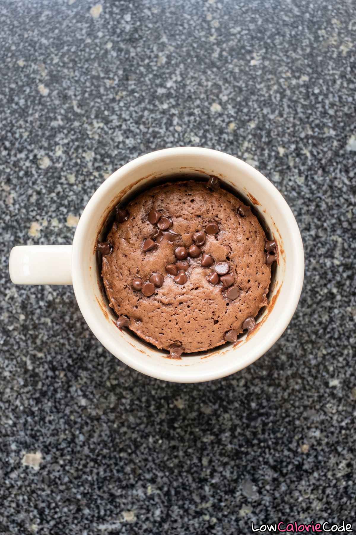 Soft low calorie chocolate mug cake